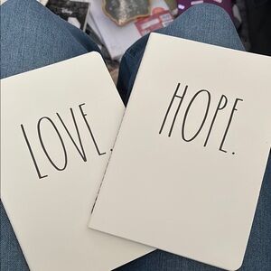 Minimalist White Notebooks Set - Love & Hope